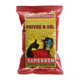 Чипсы картофельные Superbon с солью и перцем 45 г