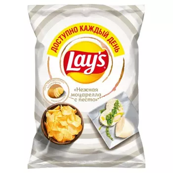 Чипсы Lays моцарелла с песто 70 г