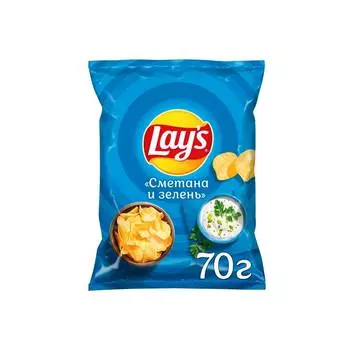 Чипсы Lays Сметана и зелень 70 г