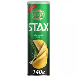 Чипсы Lays Stax Зеленый лук 140 г