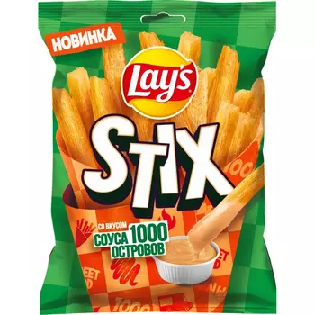 Чипсы Lays Stix со вкусом соуса 1000 островов 50 г