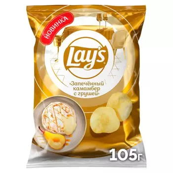 Чипсы Lays запеченный камамбер с грушей 105 г