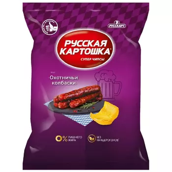 Чипсы Русскарт Русская картошка колбаски 140 г