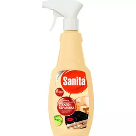Чистящее средство Sanita Антижир для стеклокерамики Зеленый чай и лайм 500 мл