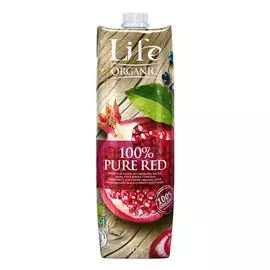 Cок Life Pure red мультифруктовый БИО, 1 л