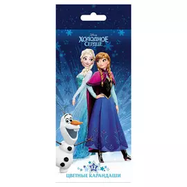 Цветные карандаши Hatber "Холодное сердце" 12 цветов