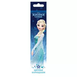 Цветные карандаши Hatber "Холодное сердце" 6 цветов