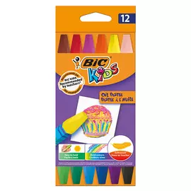 Цветные мелки BIC Oil Pastel 12 цветов