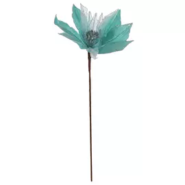 Цветок Artborne Пуансеттия 45см свет. Голубая