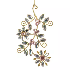 Цветок Goodwill декоративный розово-золотистый 17 см