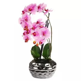 Цветок искусственный Dpi Фаленопсис в горшке 50cm розовый