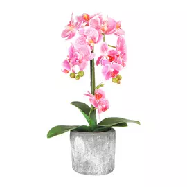 Цветок искусственный в горшке Fuzhou light орхидея розовая 3цв 42см
