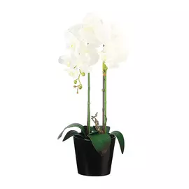 Цветок искусственный в горшке Fuzhou light орхидея бело-розовая 62см
