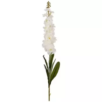 Цветок Lefard искусственный дельфиниум белый 90 см