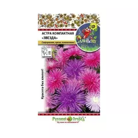 Цветы астра Русский огород компактная звезда смесь