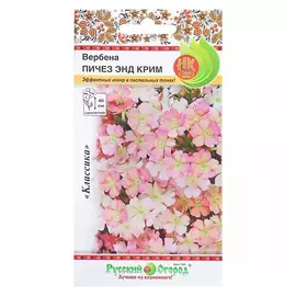 Цветы вербена Русский огород пичез энд крим 20 шт