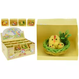 Декор цыплята в гнезде Koopman 5х5х4см