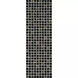 Декор Kerama Marazzi Астория черный мозаичный 25x75 см MM12111