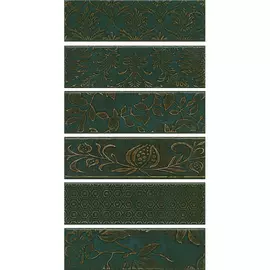 Декор Kerama Marazzi Панно Кампьелло Зеленый AD\E333\6x\2926 8,5х28,5 см