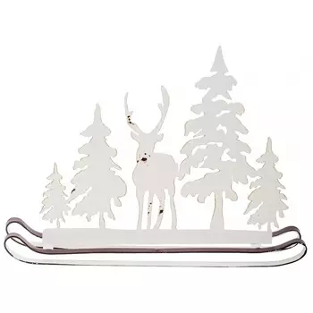 Декор настольный Glasar зимний лес 55х24х33 см