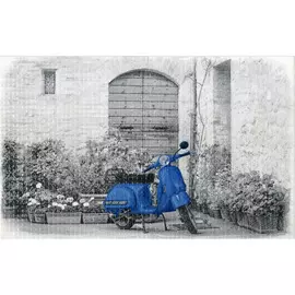 Декор PiezaRosa Сириус Скутер Синий 341211 25x40 см