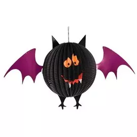 Декорация China Elecal International гофрированная летучая мышь фиолетовый 27х46 см