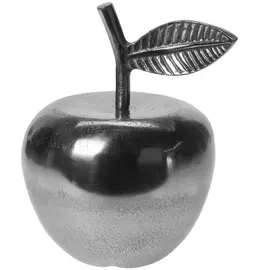 Декорация Koopman яблоко серебро 15х13х18см