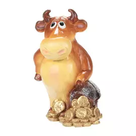 Декоративная фигура Тпк полиформ Бык с монетами 19 см