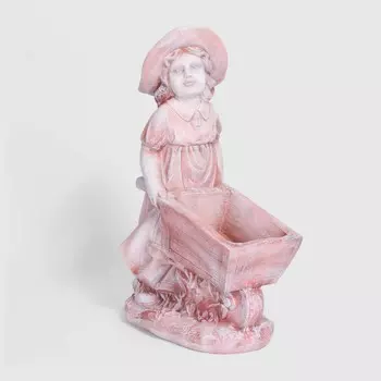 Декоративная фигура Тпк полиформ Девочка с тележкой H-69см,L-48см,В-29см