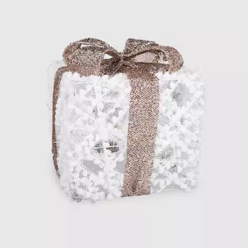 Декоративная LED фигура Mercury NY подарок белый 15х15 см