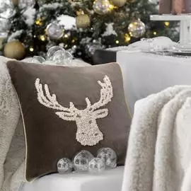 Декоративная подушка Togas Туррис коричневая 45х45 см