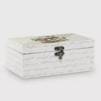 Декоративная шкатулка Fuzhou star Анютины глазки разноцветная 25,2х17х10,2 см