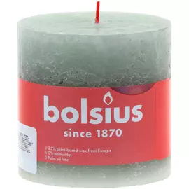 Декоративная свеча Bolsius Shine Зеленая 10х10 см