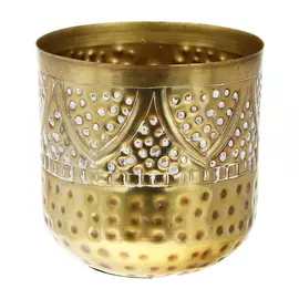 Декоративное кашпо Koopman золотое 14х14х14 см