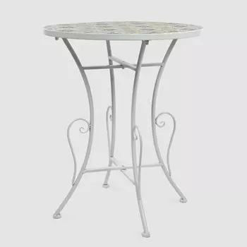 Декоративный стол Heng Yu с мозаикой Патио серый 60х60х72 см