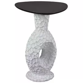 Декоративный столик Bogacho "Лидион", Айс(БЛ), цвет столешницы Графит (Гр)