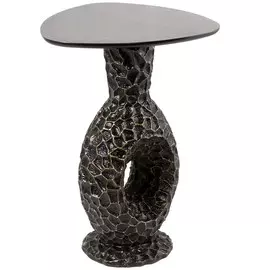 Декоративный столик Bogacho "Лидион", Амбер(Бр), цвет столешницы Графит (Гр)