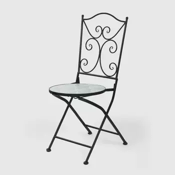 Декоративный стул Heng Yu с мозаикой Море 38х38х90 см