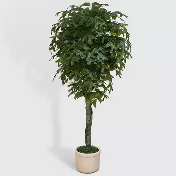 Дерево Конэко-О искусственное, зеленое с декоративными листьями