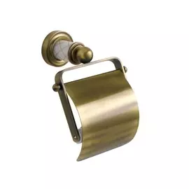 Держатель для туалетной бумаги Boheme Murano бронзовый с крышкой 13х13,5х16 см