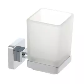 Держатель одинарный + стакан квадратный Elvan