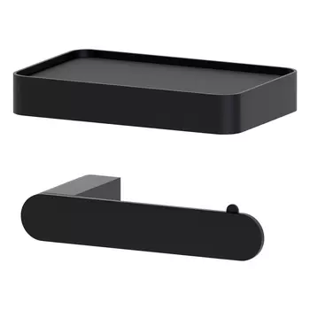 Держатель туалетной бумаги Artwelle Schwarz с полкой черный