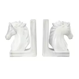 Держатели для книг Glasar белая лошадь 2пр 17x11x19
