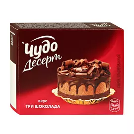 Десерт глазированный Чудо со вкусом Три Шоколада 40 г
