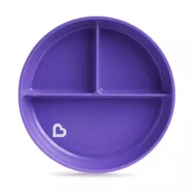 Детская тарелочка Munchkin порционная на присоске Stay Put фиолетовая