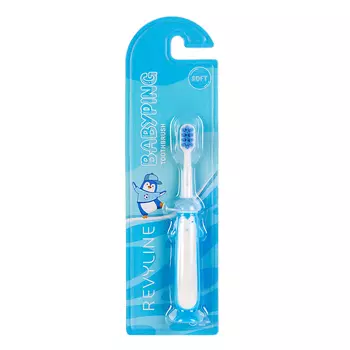 Детская зубная щётка Revyline babyping 0+ , голубая мягкая