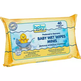 Детские влажные платочки Babyline Baby wet wipes minis 40 шт