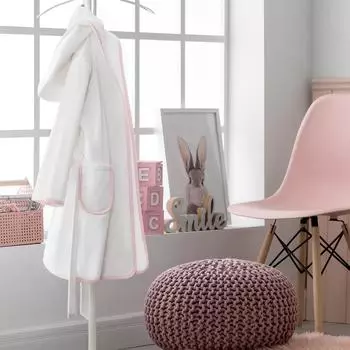 Халат детский Kids by togas Мериленд белый с розовым 4-5 л (р.110)