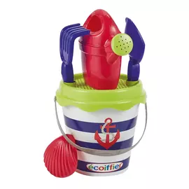 Детский набор для песочницы Ecoiffier Морской, Ведерко с аксессуарами, 31 см