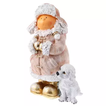 Девочка в шапке с собачкой н-42см Тпк полиформ